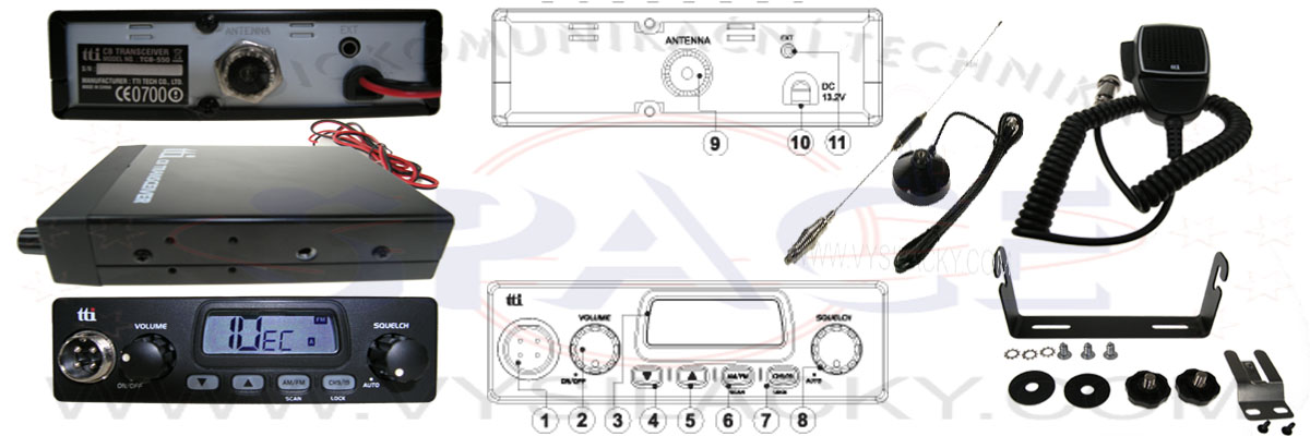 TTI 550 set  (magnetka + CB)